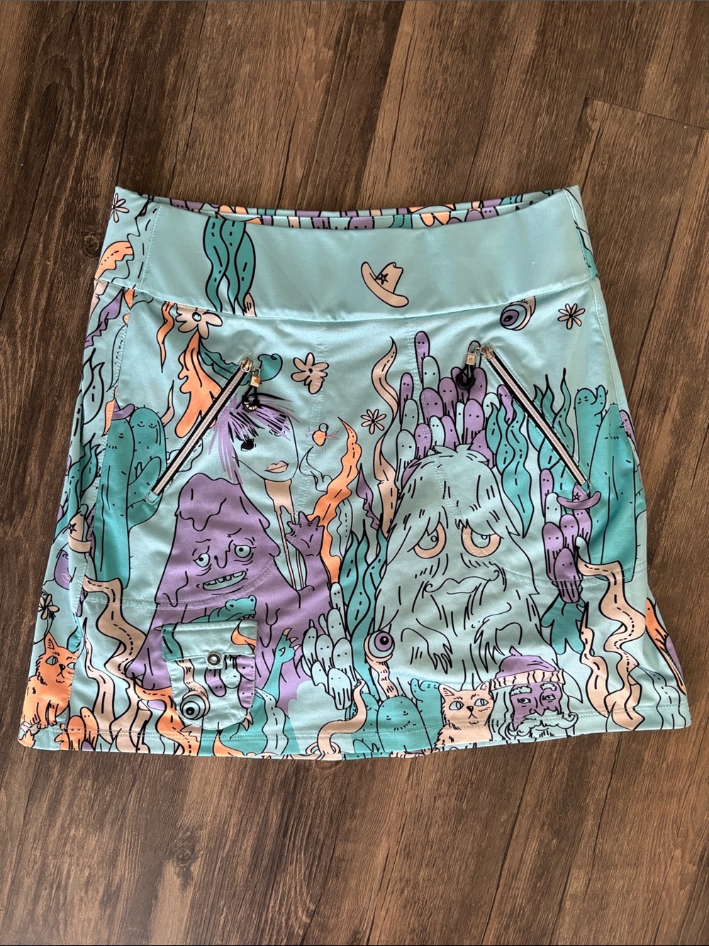 Jamie Sadock Golf Skort Women's Size 4 Whimsical Monster Creature Graphic Print
